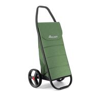 Rolser COM Tweed Polar Black Tube Shopping Trolley with 2 Large Wheels - Green