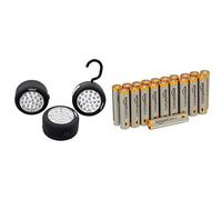 Rolson 24 LED Lamp with Hook and Magnet Set - 3 Pieces & Amazon Basics AAA Performance Alkaline Batteries [Pack of 20] - Packaging May Vary