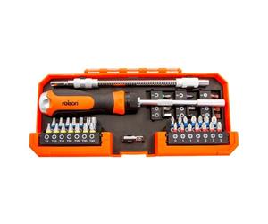 Rolson 28427 43pc Ratchet Screwdriver & Bit Set