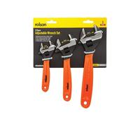 Rolson 3 Piece Adjustable Wrench Set Pack of 4 19024