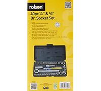Rolson 36109 40 pc 1/4" & 3/8" Dr. Socket Set