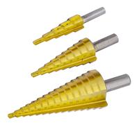 Rolson 3pc Titanium Step Drill Set