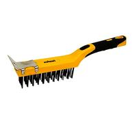 Rolson 42844 Heavy Duty Steel Wire Brush with Scraper