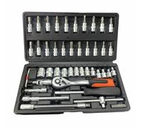 Rolson 46 Piece 1/4 Inch Dr. Metric CrV Socket and Bit Set