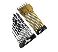 Rolson 48526 14Pc Hex Shank Wood Drill Bit Set