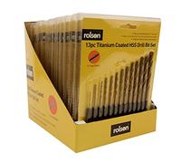 Rolson 13pc Titanium Coated HSS Drill Bit Set