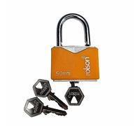 Rolson 50mm Iron Padlock with 3 Keys and Protective Jacket 66546
