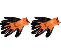 Rolson 60651 Textured Nitrile Coated Work Gloves Large (Pack of 2)