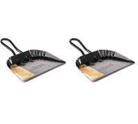 Rolson 60690 300mm Metal Dust Pan (Pack of 2)