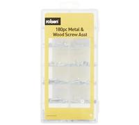 Rolson 61294 180 pc Metal & Wood Screw Assortment