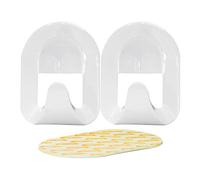 Rolson 61341 2Pc Removable Adhesive Plastic Hook, Black