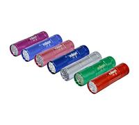 Rolson 61693 9 LED Aluminium Torch, Assorted Colours