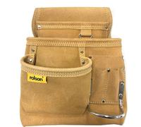Rolson 68525 Single Leather Tool Organiser Pouch With Metal Hammer Holder -