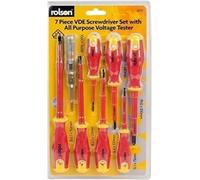 Rolson 7 Piece VDE Screwdriver Set w/ Volt Tester