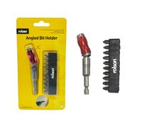 Rolson Angled Bit Holder: comes with 10 bits and 1/4" magnetic hex shaft 30314