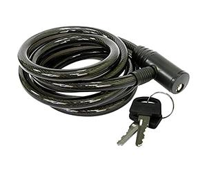 Rolson Bicycle Coil Lock, 12 x 2000 mm, Key Lock, 1 piece, Modern, Nylon/a, Pvc