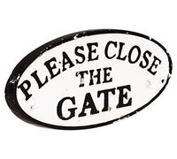 Rolson Cast Iron Sign - 'Please Close The Gate'