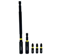 Rolson Magnetic Impact Holder (60mm & 250mm) and 3 Piece Bit Set 30320