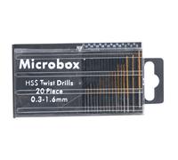 Rolson Microbox 20 Piece Micro HSS Twist Drill Set (0.3-1.6mm)