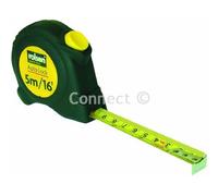 Rolson Tape Measure Length 5 m Width 19 mm Impact resistant plastic housing with rubber outer cover. Thumb operated lock with carry strap and belt clip on reverse This Rolson 5m Tape Measure is the perfect addition to any tool box as you can now take accurate measurements with a 5 metre tape length.The impact resistant housing thumb lock carry strap and belt clip are features that were added with the busy tradesman in mind and also make the Tape Measure ideal for DIY jobs. -