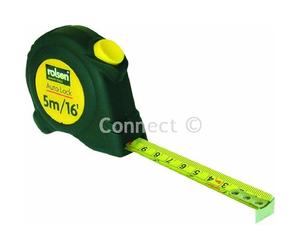 Rolson Tape Measure Length 5 m Width 19 mm Impact resistant plastic housing with rubber outer cover. Thumb operated lock with carry strap and belt clip on reverse This Rolson 5m Tape Measure is the perfect addition to any tool box as you can now take accurate measurements with a 5 metre tape length.The impact resistant housing thumb lock carry strap and belt clip are features that were added with the busy tradesman in mind and also make the Tape Measure ideal for DIY jobs. -