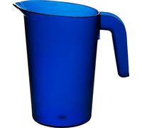 Roltex 1L Frosted Jug Drinks Pitcher Reusable Polycarbonate Plastic Virtually Unbreakable (Blue)