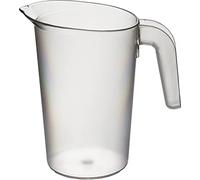 Roltex 1L Frosted Jug Drinks Pitcher Reusable Polycarbonate Plastic Virtually Unbreakable (Clear)