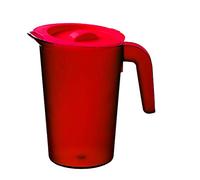 Roltex 1L Frosted Red Jug and Red Lid Reusable Polycarbonate Plastic Virtually Unbreakable