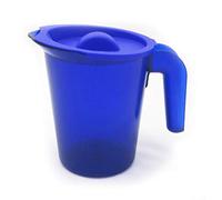 Roltex Small 500ml Frosted Coloured Jug with Lid Unbreakable Plastic (Blue)