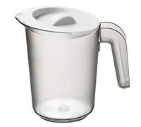 Roltex Small 500ml Plastic Frosted Clear Jug and White Lid Reusable Virtually Unbreakable