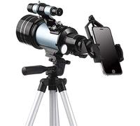 ROLTIN Telescopes for Adults Kids Astronomy Beginners,70mm Astronomical Telescopes with Mount Refractor Telescope Tripod and Erect-Image Travel Telescope with Moon Filter