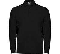 ROLY Men's Estrella Long-Sleeved Polo Shirt in Black | Size: 2XL ROLY Black 2XL