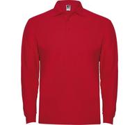 ROLY Men's Estrella Long-Sleeved Polo Shirt in Red | Size: Medium ROLY Red M