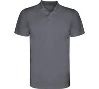 ROLY Men's Monzha Short-Sleeved Polo Shirt in Dark Grey | Size: Medium ROLY Dark Grey M