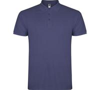 ROLY Men's Star Short-Sleeved Polo Shirt in Bright Blue | Size: Large ROLY Bright Blue L