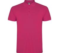 ROLY Men's Star Short-Sleeved Polo Shirt in Cerise | Size: Large ROLY Cerise L