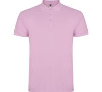 ROLY Men's Star Short-Sleeved Polo Shirt in Light Pink | Size: 3XL ROLY Light Pink 3XL
