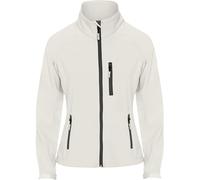 Roly Womens Antartida Soft Shell Jacket Pearl White L Water Resistant Windproof