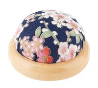 Rolybag Pin Cushion, Wooden Base Needle Pincushions Japanese Style Round Pin Cushion for Sewing Needle Holders or DIY Crafts
