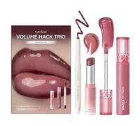 rom&nd VOLUME HACK TRIO (GLAZED PLUM SET) | Lip Kit | 3 Step Plumping Combo Set | Hydrated, Glossy & Fuller Looking Lips, Viral K Beauty Trio | Glazed Plum Set