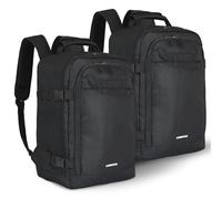 Roma 20L Lightweight Travel Backpack - Ryanair & EasyJet Cabin-Approved (40x20x25 cm), Water-Resistant 600D Oxford Polyester, Durable SBS Zippers, Secure Compression Clips (Pack of 2)