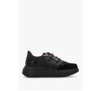 Roma 31 Black Mixed Textile Chunky Trainers - Black Leather / 41
