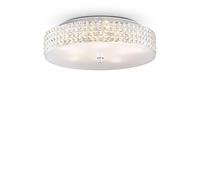 Roma 9 Light Large Flush Ceiling Light Chrome G9 Netlighting Grey One Size