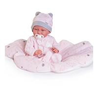 Roma Antonio Juan Carla Doll - Soft Body with Cloud Cushion 42cm, Interactive Baby Doll with Magnetic Dummy, Soft Body, Hand-Painted, Moving Eyes, Cover Included, Made in Spain