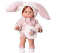 Roma Antonio Juan Iris - with Makeup and Bunny Bonnet 38cm, poseable fashion doll designed,interactive makeup play,reusable,vinyl mannequin,complete with a matching bag and bunny-ear hood
