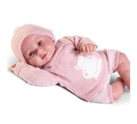 Roma Antonio Juan Luca Doll - Lifelike Reborn 42cm Interactive Baby Doll with Magnetic Dummy, Soft Body, Hand-Painted, Moving Eyes, Cover Included, Made in Spain