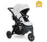 Roma Atlas 3-Wheel All Terrain Baby Stroller | Lightweight 10.4kg Off-Road Buggy & City Pushchair | Adjustable Handle, Puncture-Proof Wheels & Rain Cover | Travel System Ready, Dalmatian