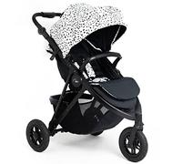 Roma Atlas Baby Stroller, All Terrain Buggy Pram, 3 Wheeler Pushchair, Lightweight Foldable, Off-Road & City All Terrain Stroller Pushchair with Rain Cover Combo,Puncture-Proof Wheels (Dalmatian)