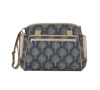 Roma Baby Changing Bag for Hospital & Pram - Compact Messenger Nappy Bag with Cushioned Changing Mat & Wet Wipe Dispenser, Baby Travel Bag for Stroller (Maple)