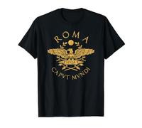 Roma Caput Mundi Roma Invicta Roman Empire Value Graphic T-Shirt, Men, Black, L